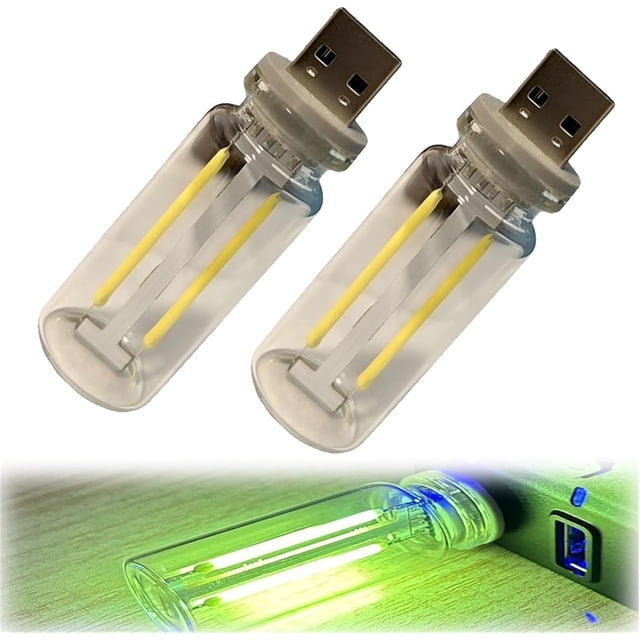 Lámparas de ambiente para interiores de inspiración retro, lámparas de noche retro para coche con USB, luces de ambiente para interiores de coche, lámparas retro para coche, bombilla para coche, luz d