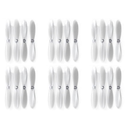 HobbyFlip Clear Propeller Blades Props Transparent Propellers Compatible with Hubsan X4 H107D 6 Pack