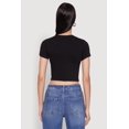 thumbnail image 5 of Womens Cropped Short Sleeve Crew Neck Tee, 5 of 5