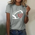 thumbnail image 2 of SZXZYGS T-Shirts pour Femmes Pack Manches Longues T-Shirt Rugby Imprimé Col Rond Manches Courtes Été 2024, 2 of 5
