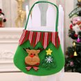 thumbnail image 3 of Bearachild Bolso de mano con patrón de Papá Noel, bolsa de regalo, bolsa de dulces elástica ligera, bolsillo con cordón de muñeco de nieve para niños Kits de decoración para fiestas Alce Bearachild HA069620-03, 3 of 6
