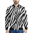 thumbnail image 3 of Chaqueta con estampado de cebra abstracto en 3D, ropa para hombre, sudadera con estampado de flores, chaquetas bomber informales con cremallera para mujer, ropa de calle, abrigo, 3 of 5