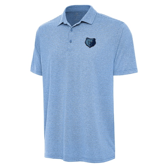 Men's Antigua  Heather Powder Blue Memphis Grizzlies Scheme Polo