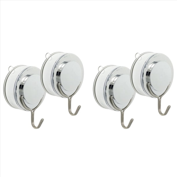Gancho de SuccióN Paquete de 4 de Ventosa de Acero Inoxidable Al VacíO, Gancho para Toallas de BañO, Soportes Hasta 18 Lb Pared con Ventosa, Perchas Cocina y BañO