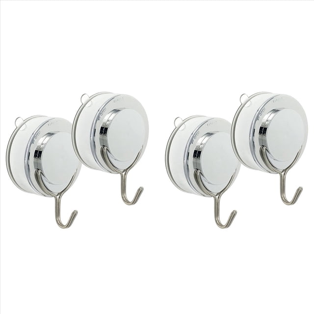 Gancho de SuccióN Paquete de 4 de Ventosa de Acero Inoxidable Al VacíO, Gancho para Toallas de BañO, Soportes Hasta 18 Lb Pared con Ventosa, Perchas Cocina y BañO