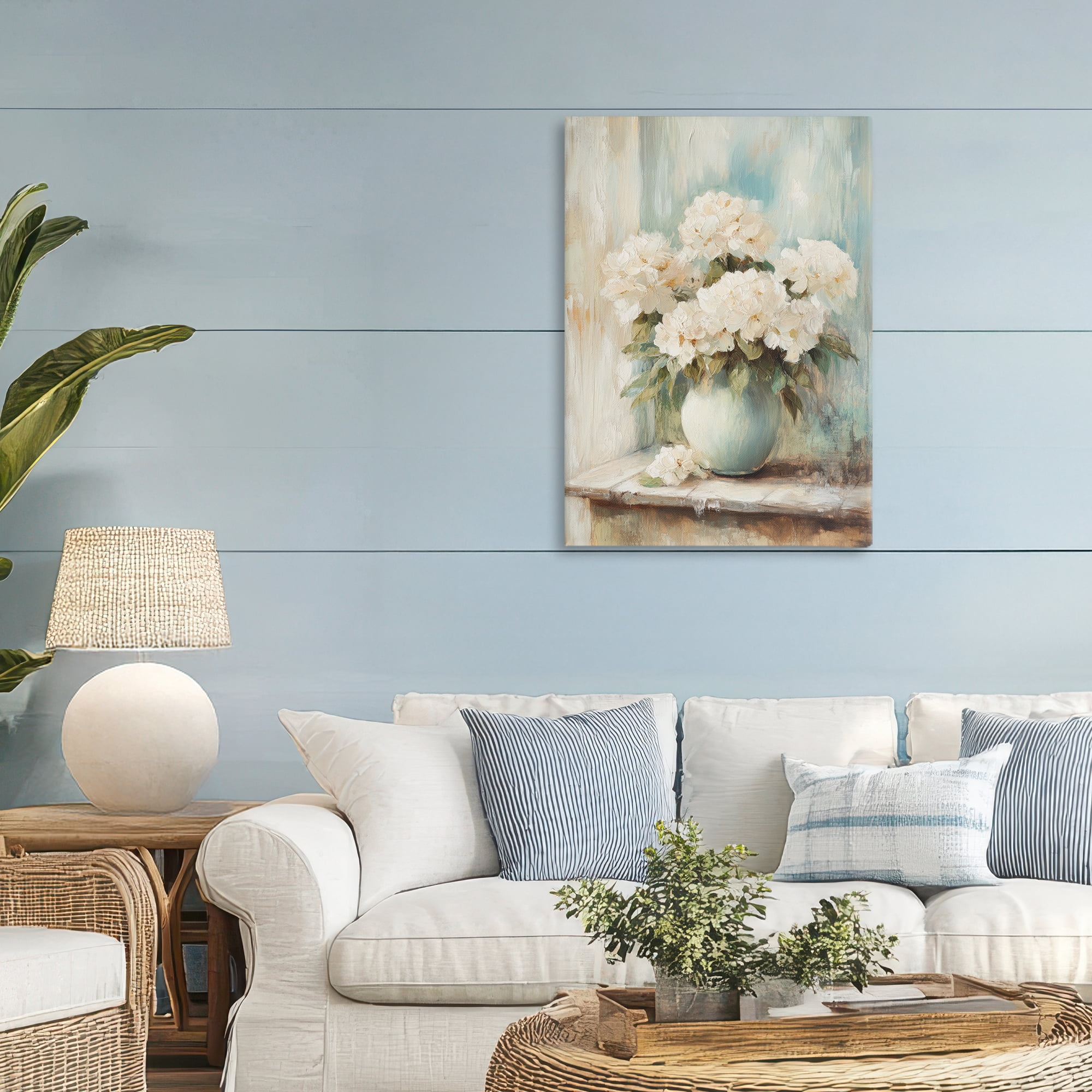 Stupell Industries Mantle Arrangement of Soft Blossoms Canvas Wall Art, design by Petal Prints Design