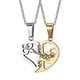 thumbnail image 5 of Collar colgante Zulema 2x316L Acero Inoxidable Rompecabezas Amor Corazón Llave Oro pareja, 5 of 8