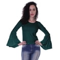 thumbnail image 1 of Moomaya T-Shirt à Manches Longues pour Femmes, Col Rond, Coupe Décontractée, Été, 1 of 5