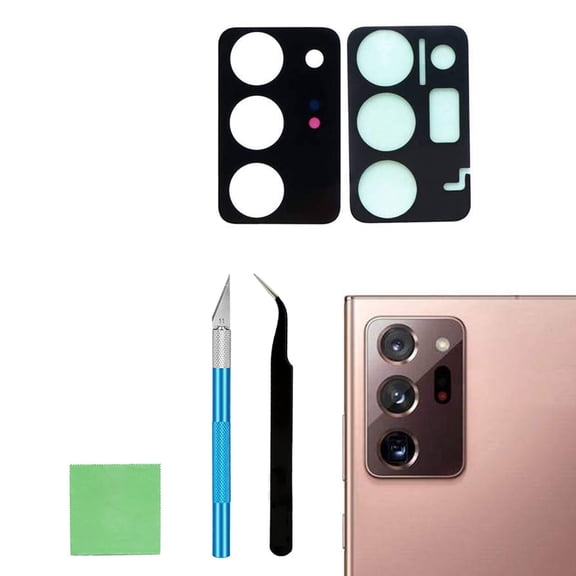 2 PCS Galaxy Note 20 Ultra Rear Back Camera Glass Lens Replacement for Samsung Galaxy Note 20 Ultra 5G (All Carriers)  Repair Tools