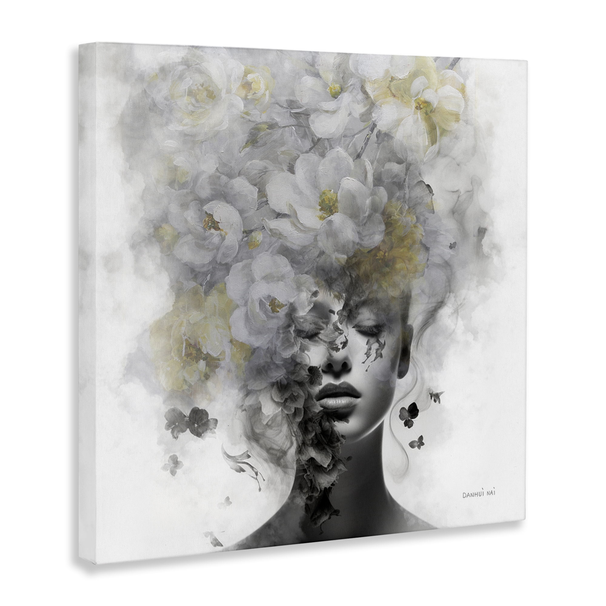 Stupell Industries Hidden Spring Visage People Painting Wrapped Canvas Art Print Wall Art, 24 x 24