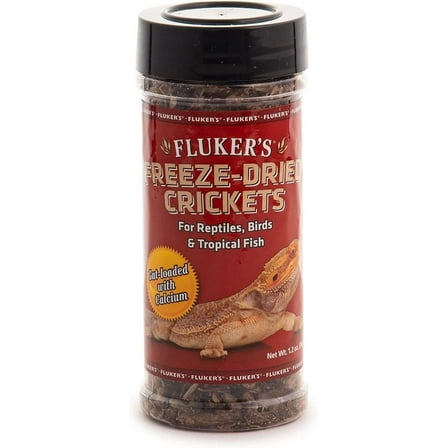 Flukers Freeze-Dried Crickets with High Calcium Gut Loading for Reptiles, Birds, and Tropical Fish