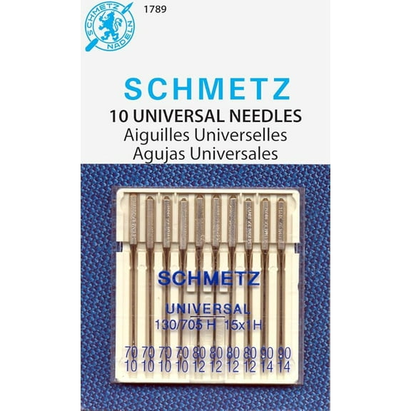 Teamwork SCHMETZ Universal (130/705 H) Household Sewing Machine Needles - Carded - Assortment - 10 Pack