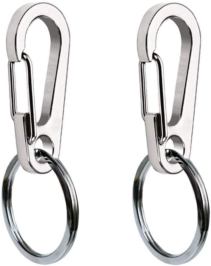 2 Pack Dog Tag Clips, Stainless Steel Heavy Duty Quick Clips Pet ID Tag Holder for Dog/Cat