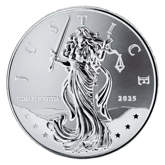 2025 1 oz Silver Lady Justice .999 Fine Silver Coin (BU)