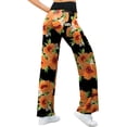 thumbnail image 6 of JINMGG 2026 Pants for Women,Women's Comfy Pajama Pants Wide Leg Lounge Palazzo Yoga Pants Casual Loose Printed Fold Waist Pants, 6 of 8