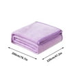 thumbnail image 2 of SHENGXINY Throw Blanket,Super Soft Plain Color Flannel Blanket for Winter Warm Velvet Conditioning Blanket Aviation Leg Blanket,Home Decor Purple 47.24x78.74in, 2 of 4