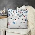 thumbnail image 3 of YINGXI Red Blue White Star Outdoor Decor Throw Pillow Cover for Couch Bed, Decorative Pillowcase 18x18in, 3 of 6
