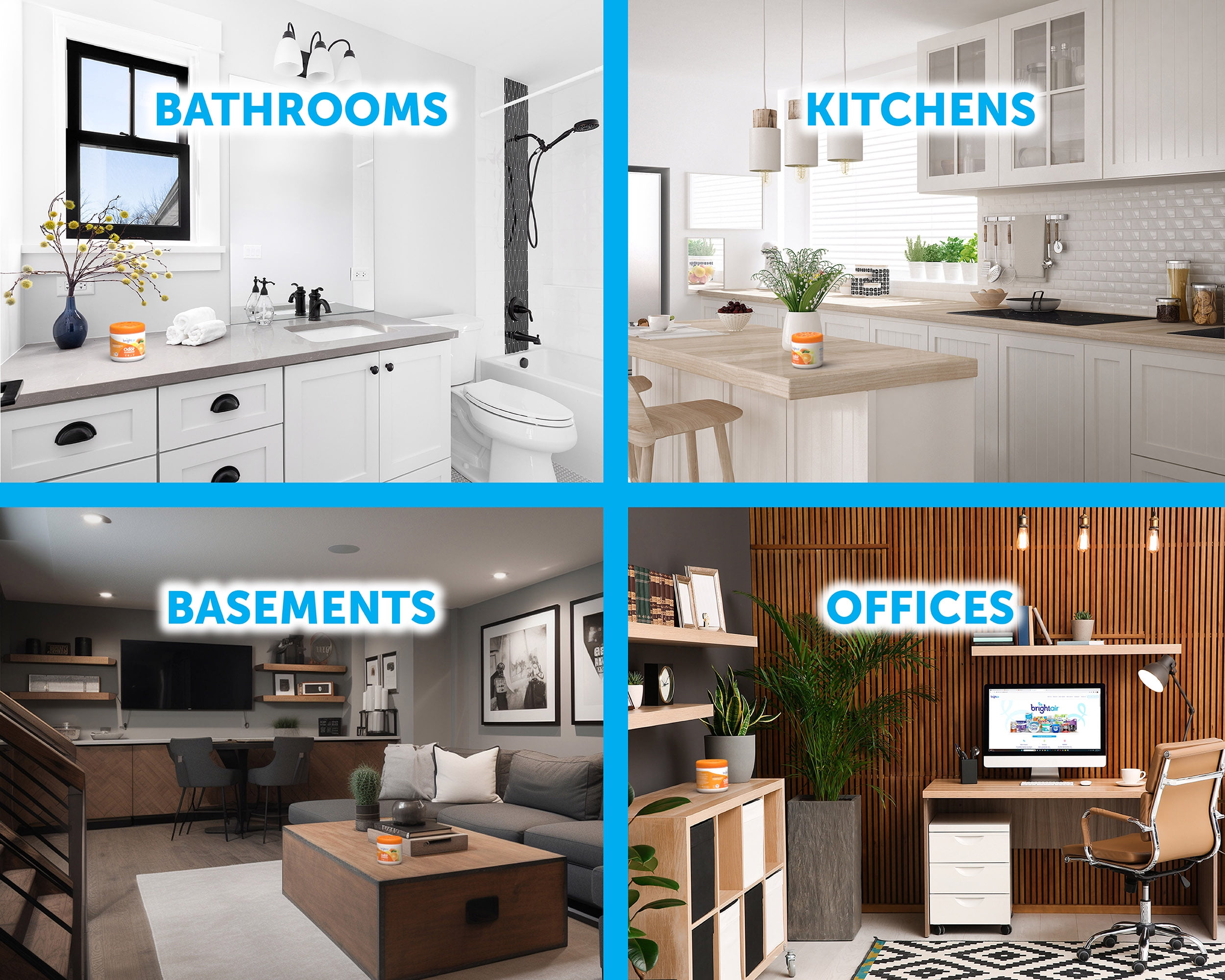 Bright Air Super Odor Eliminator Air Freshener, Mandarin Orange & Fresh Lemon, 14oz