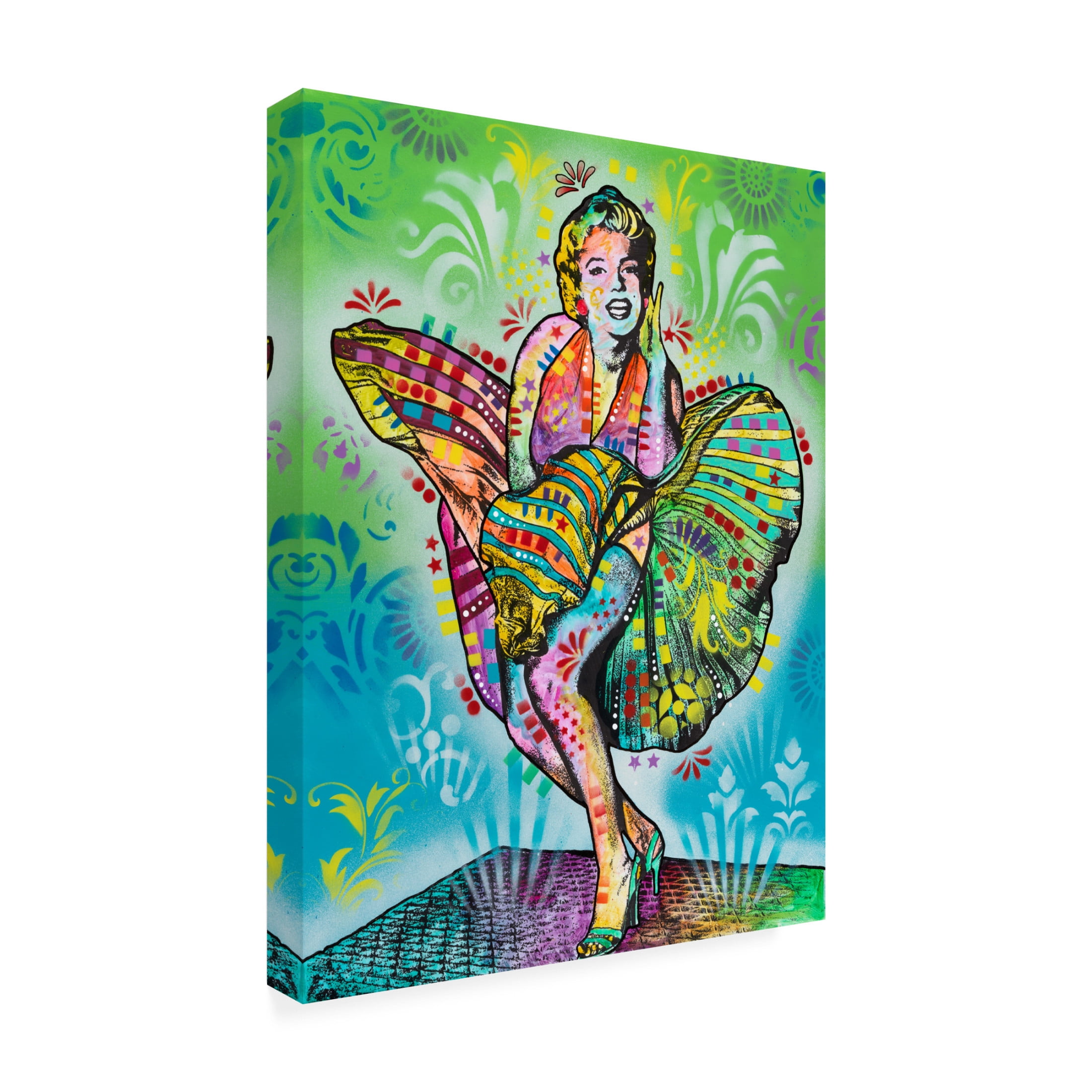 Canvas Wall Art - Dean Russo- Exclusive 'Marilyn's Dress' Wall Art for Living Room, Bedroom, or Office Décor by Trademark Fine Art - 18 x 24 Inches