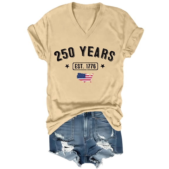 250th Anniversary Usa Shirt V Neck American Flag 250th Anniversary Shirt