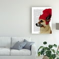 thumbnail image 3 of Trademark Fine Art 'German Shepherd In Red Woolly Hat' Canvas Art by Fab Funky, 3 of 3