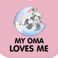 thumbnail image 4 of Inktastic Raccoon My Oma Loves Me Boys or Girls Baby Bib, 4 of 4