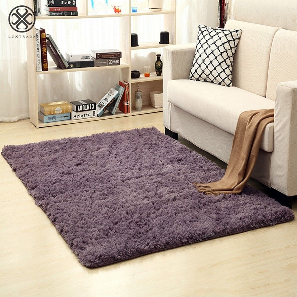 Luxtrada Luxury Fluffy Rugs Bedroom Furry Carpet Bedside Sheepskin Area