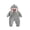 Grey, variant on nvzhuang Baby Boy Girl Shark Hooded Romper Long Sleeve Cute Zipper Closure with Pockets Bodysuit Playsuit for Spring/Autumn/Winter