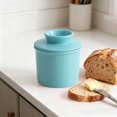 thumbnail image 2 of Ceramic Butter Crock With Lid Airtight Countertop Storage Container For Spreadable Butter Dish On Demand French Design Butter, 2 of 5