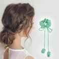thumbnail image 2 of Unique Bargains 1 Pc Elegant Tulip Pendant Hair Scrunchies Hair Ties Lake Green, 2 of 5