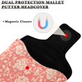 thumbnail image 3 of Haosy Elegant Coral Flower Plant Golf Mallet Putter Cover Strong Magnetic Leather Golf Club Headcover Closure, 3 of 7