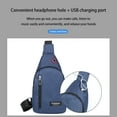 thumbnail image 6 of Men Women One Strap Shoulder Crossbody Bag with Earphone Hole,Waterproof,Large Capacity and Versatile,Bag Sling Backpack Ideal Use for Hiking,Camping,Climbing(11.8x6.7x2.1 Inch Blue), 6 of 6