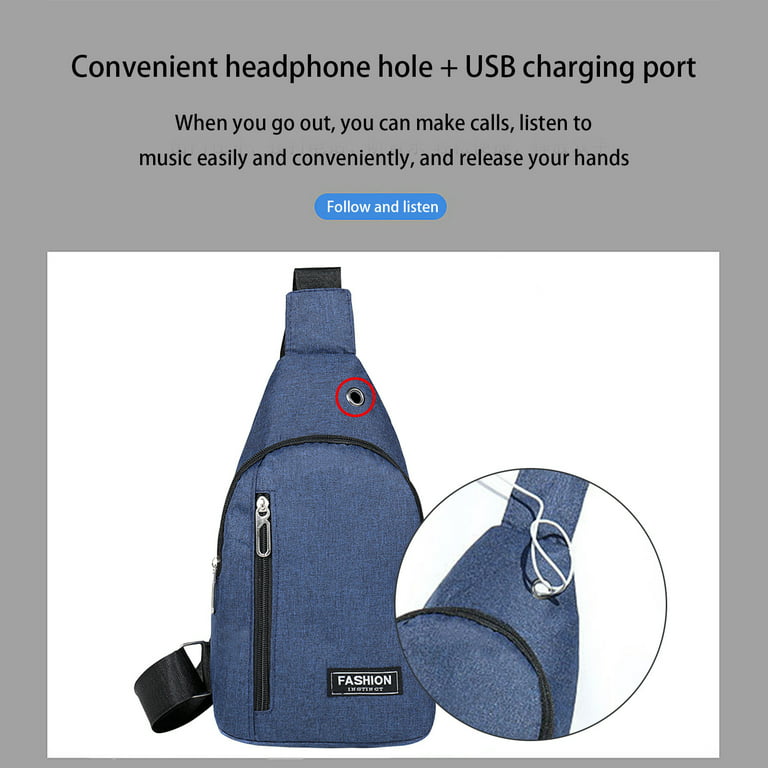 Designer Unisex Chest Bag One Shoulder Men's Vertical Square Bag