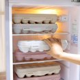 thumbnail image 3 of Caja de almacenamiento de huevos, Refrigerador de caja de huevos de 2 piezas, Caja de huevos de plástico, Bandejas de soporte de huevos de refrigerador, Caja de almacenamiento de 12 huevos, para almac Afortunado Sencillez, 3 of 4