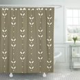 thumbnail image 1 of BSDHOME Rideau de Douche Mini de Noël Motif Élégant Formes Simples Blanc sur Or 66x72 Pouces, 1 of 1