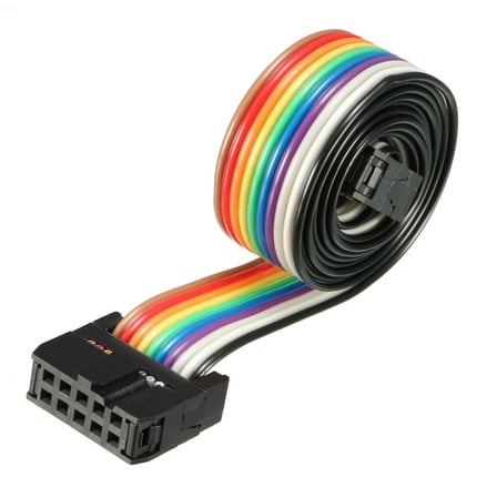 Unique Bargains IDC 10P Wire Flat Rainbow Ribbon Cable 66cm 2.54mm Pitch 1pcs