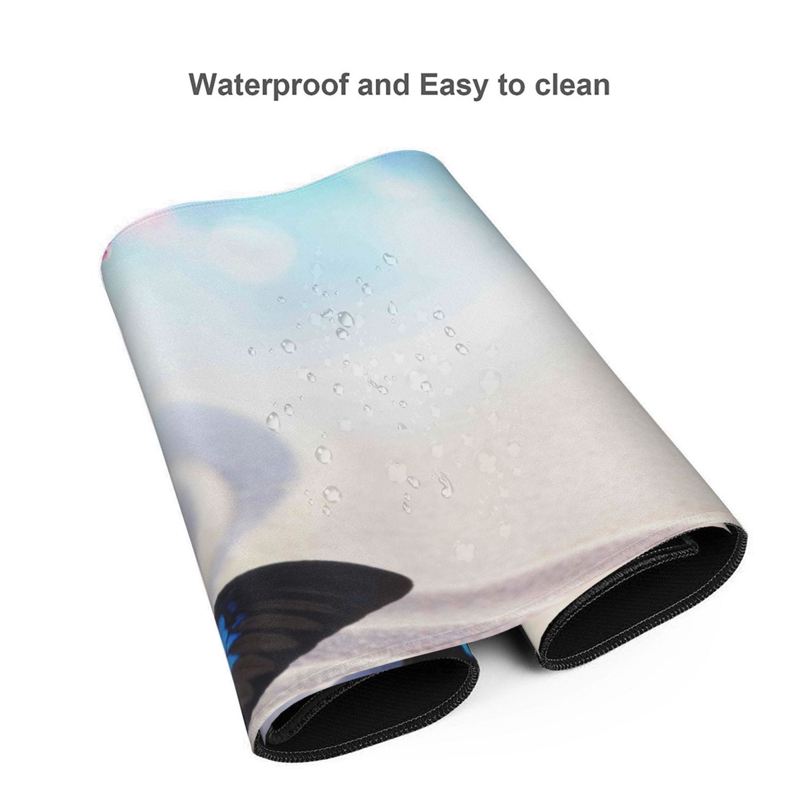 Xecao Butterfly In Blossoms Zen Print Large Mouse Pad, 16x35.5in Mousepad, Professional Non-Slip Rubber Base Big Mouse Pad, Mouse Pad for Gaming & Office Full Desk Mouse Pad