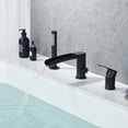 thumbnail image 6 of Roman Bathtub Faucet with Sprayer Deck Mount 3-Hole Tub Filler Faucet, Black Waterfall Roman Tub Faucet with Valve Included, 6 of 9