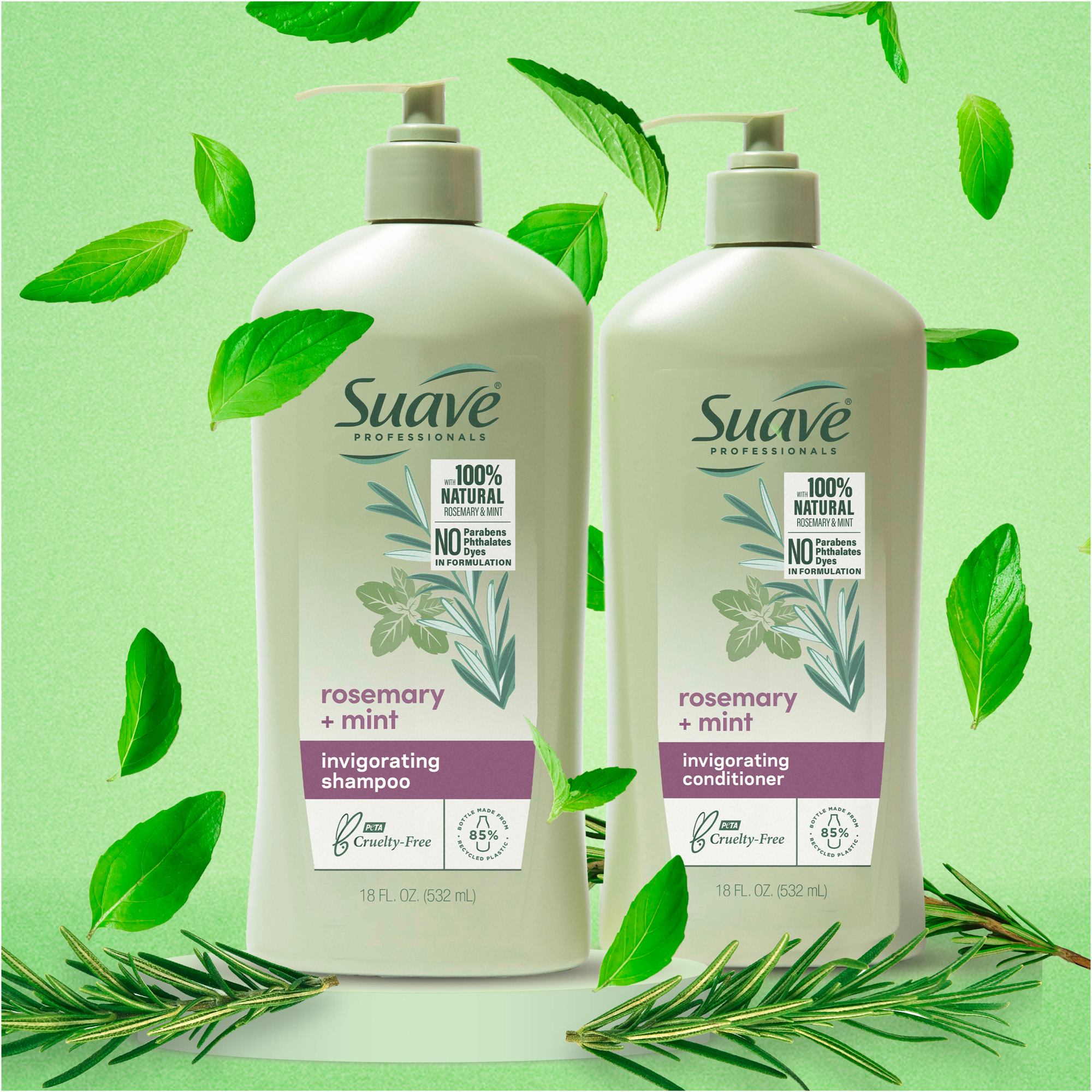 Buy Suave Professionals Rosemary And Mint Invigorating Shampoo And Conditioner Paraben Free And Dye Free For Dry And Damaged Hair 18 Oz 2 Count Online In Turkey 201079865