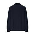 thumbnail image 2 of Long Sleeve Tops for Women Casual Long Sleeve Button Henley Neck Pullover Sweatshirt Fall Fashion Outfits Navy XL, 2 of 6