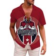 thumbnail image 1 of Camisas s Para Hombre Manga Larga Camiseta de regalo deportiva para al fútbol americano para hombre, camiseta de Rugby Retro deportiva para jugador de Rugby Vintage (Red, M), 1 of 3