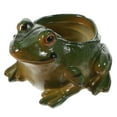 thumbnail image 4 of Lovely Frog Shaped Plant Pot for Home Decoration in Green Resin 4.7 Inches, 4 of 8