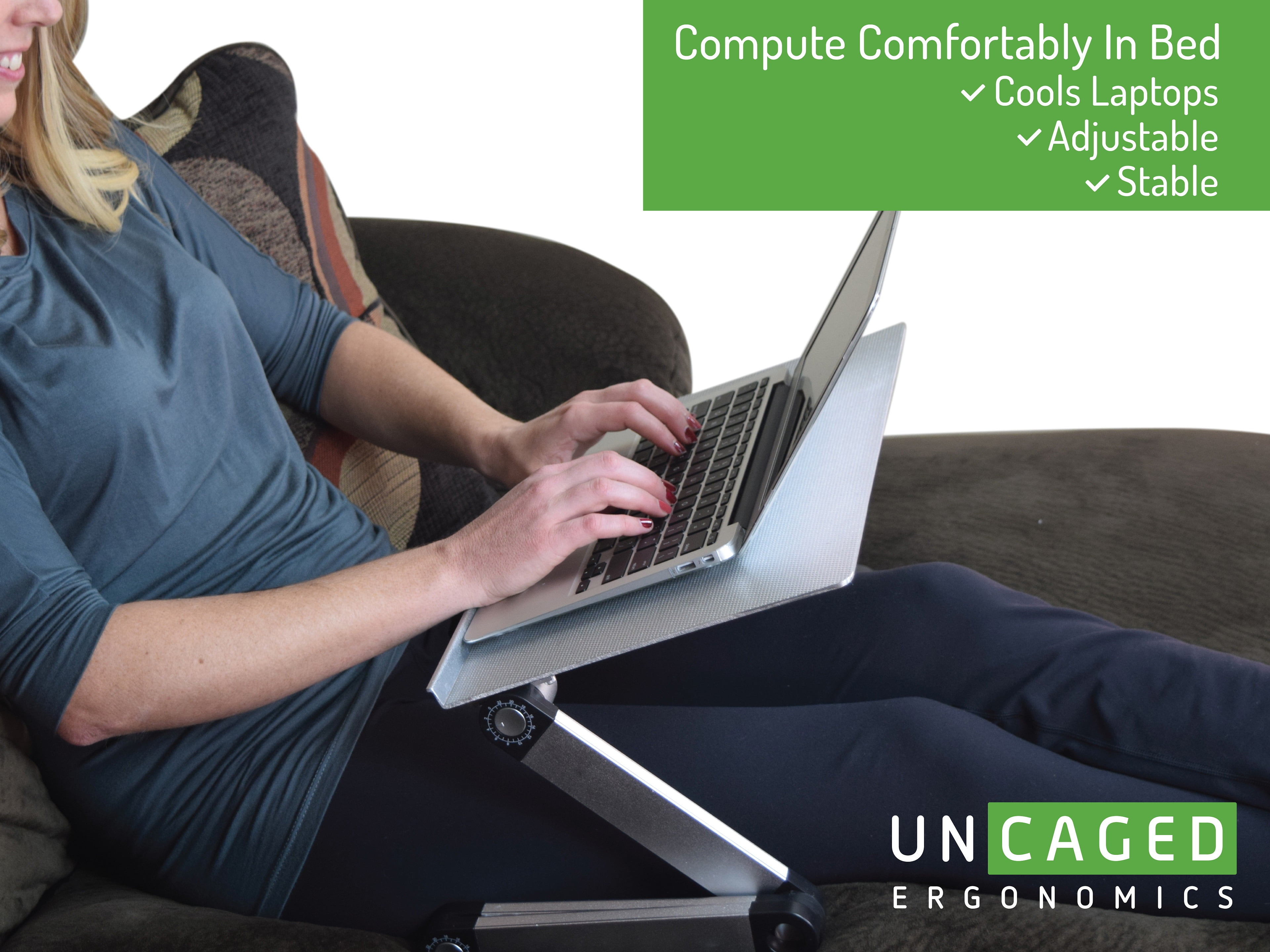 Workez Executive Adjustable Ergonomic Laptop Cooling Stand Lap