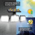 thumbnail image 5 of Outdoor Sconce Solar Wall Lamp Outdoor Courtyard Human Body Induction Lamp Home Garage Street Light Wide Angle Lighting Lamp, Jd-2757 - Jd-2757, 5 of 5