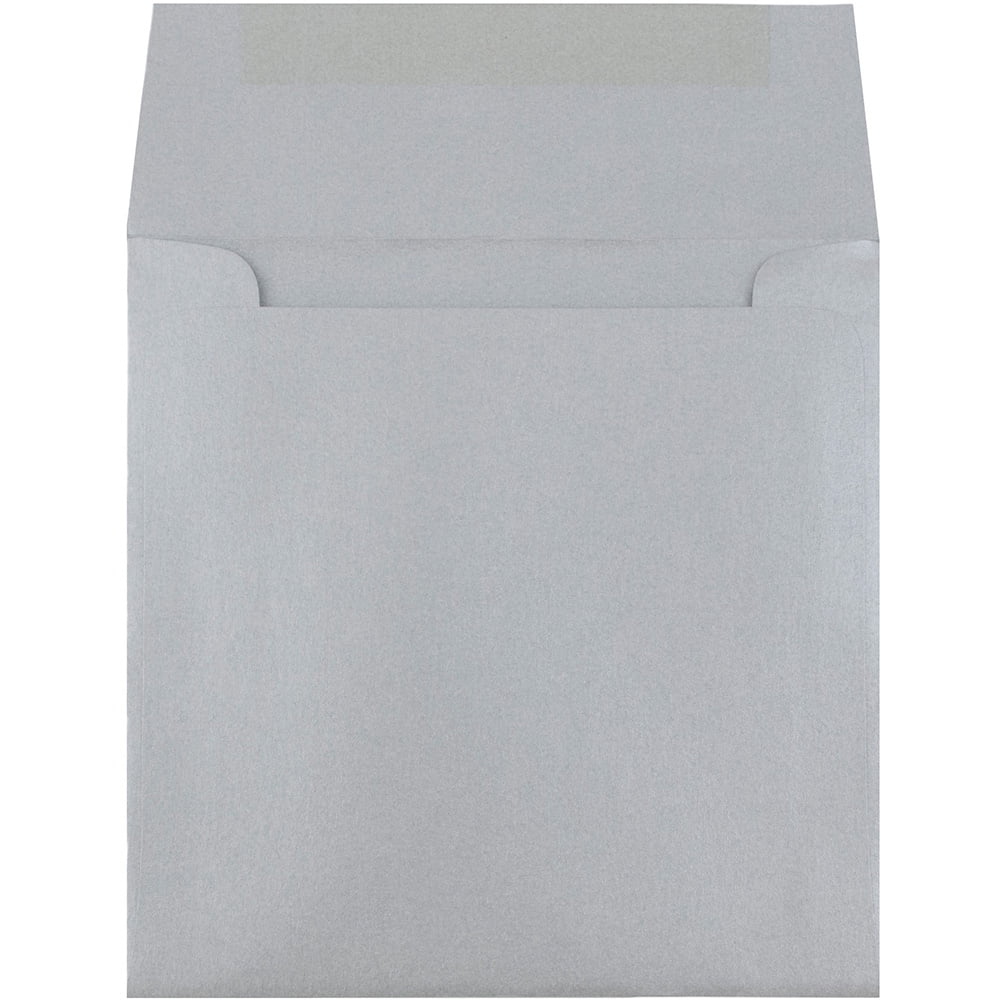 JAM Paper 6 x 6 Square Envelopes, Silver Metallic, 250/Pack