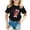 Black, variant on MEZZALL Kid Girls Cute Graphic T-Shirt Round Neck Short Sleeve Tee Summer Casual Tshirts Tops, Black, 5-6 Years