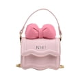 thumbnail image 3 of Bolso de hombro con solapa para mujer, mini bolso de cadena, pequeño y elegante, bolso de mano para exteriores Rosa, 3 of 9