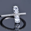 thumbnail image 3 of Simple 100% 925 Sterling Silver Oval Cut High Carbon Diamonds Gemstone Cocktail Ring for Women Fine Jewelry, 3 of 8