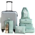thumbnail image 2 of 6Pcs Travel Packing Cubes Luggage Organizer Space Saving Suitcase Organizer Cube Splashproof Travel Storage Bag Reusable Toiletry Bag Laundry Bag Shoe Bag for Trip Suitcase Closet, 2 of 7