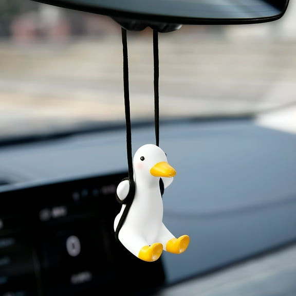 ACDANC Swinging Duck Car Mirror Hanging Ornament Car Interior Accessories